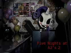 Size: 640x480 | Tagged: animatronic, applefreddy fazjack's pizzeria, derpibooru import, five nights at aj's, five nights at aj's 2, five nights at freddy's, puppet, rarionette, rarity, rarity puppet, robot, safe, solo, the puppet