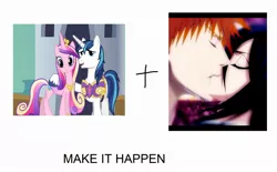 Size: 2180x1352 | Tagged: bleach (manga), derpibooru import, exploitable meme, kuchiki rukia, kurosaki ichigo, make it happen, meme, princess cadance, safe, shining armor