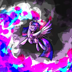 Size: 1231x1219 | Tagged: safe, artist:milchik, derpibooru import, twilight sparkle, twilight sparkle (alicorn), alicorn, pony, female, mare, solo