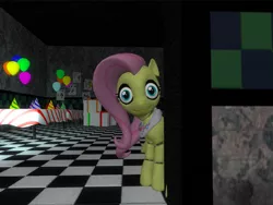 Size: 568x427 | Tagged: animatronic, applefreddy fazjack's pizzeria, creepy, derpibooru import, five nights at aj's, five nights at aj's 2, flutterchica, fluttershy, looking at you, robot, safe, solo