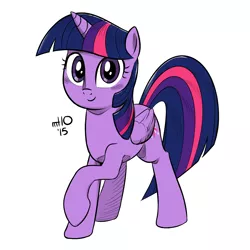 Size: 1200x1200 | Tagged: safe, artist:empty-10, derpibooru import, twilight sparkle, twilight sparkle (alicorn), alicorn, pony, female, looking at you, mare, smiling, solo