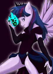 Size: 1500x2100 | Tagged: alicorn, anthro, artist:skecchiart, clothes, dark twilight, derpibooru import, leotard, safe, solo, twilight sparkle, twilight sparkle (alicorn)