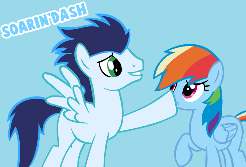 Size: 1412x956 | Tagged: safe, artist:sapphireartemis, derpibooru import, rainbow dash, soarin', blank flank, boop, female, male, shipping, soarindash, straight