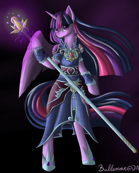 Size: 2000x2500 | Tagged: alicorn, artist:dreamyartcosplay, derpibooru import, mage, safe, semi-anthro, solo, twilight sparkle, twilight sparkle (alicorn)