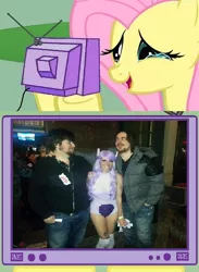 Size: 438x600 | Tagged: arin hanson, derpibooru import, egoraptor, exploitable meme, fluttershy, friends, game grumps, happy, jontron, meme, obligatory pony, safe, they realize friendship's more important, tv meme