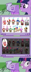Size: 700x1600 | Tagged: blue toad, captain toad: treasure tracker, derpibooru import, exploitable meme, female, genderless, green toad, male, mario & luigi, mario & luigi: partners in time, meme, nintendo, obligatory pony, paper mario, paper mario: sticker star, paper mario: the thousand year door, purple toad, safe, super mario bros., the traveling sisters three, toadette, toadiko, toad (mario bros), toadsworth, tv meme, twilight snapple, twilight sparkle, wat, wtf, yellow toad, zip toad