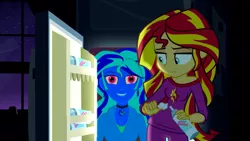 Size: 1280x720 | Tagged: safe, derpibooru import, sunset shimmer, equestria girls, rainbow rocks, exploitable meme, meme, nightmare fuel, obligatory pony, pinkie's refrigerator