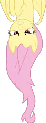 Size: 1483x3920 | Tagged: safe, artist:crimson, derpibooru import, fluttershy, bat pony, pony, bats!, bat ponified, bat wings, bored, fangs, flutterbat, pink hair, race swap, red eyes, simple background, solo, transparent background, tree branch, unamused, vector, wings