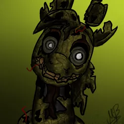 Size: 800x800 | Tagged: grimdark, artist:kobra333, derpibooru import, ponified, pony, five nights at freddy's, five nights at freddy's 3, go to sleep, nightmare fuel, solo, springtrap