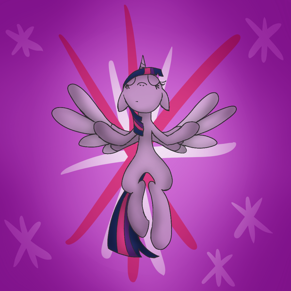 Size: 1024x1024 | Tagged: safe, artist:mr. rottson, deleted from derpibooru, derpibooru import, twilight sparkle, twilight sparkle (alicorn), alicorn, pony, female, flying, mare, solo