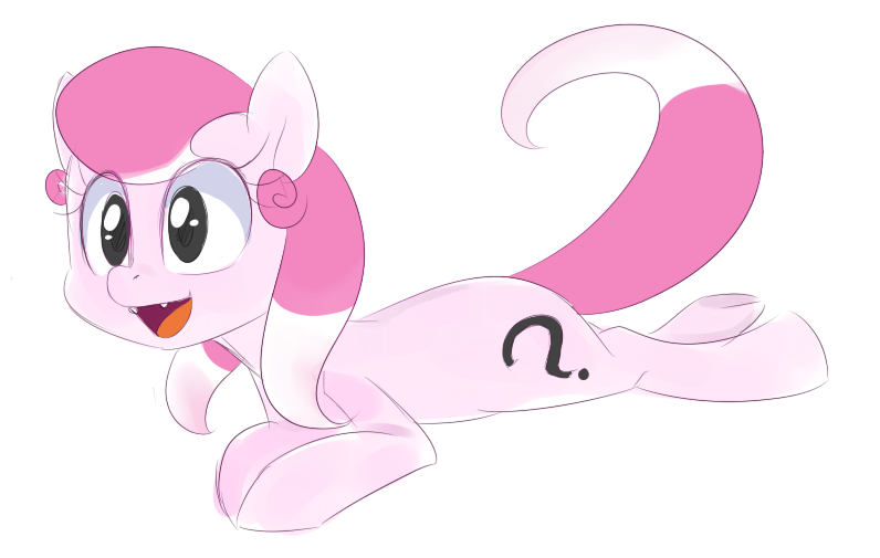 Size: 796x505 | Tagged: safe, artist:jessy, derpibooru import, ponified, pony, slowpoke (pokémon), cute, pokémon, prone, simple background, slowpink, solo