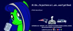 Size: 600x258 | Tagged: american football, andrea libman, derpibooru import, if that's okay with you, meta, new england patriots, nfl, recolor, safe, seattle seahawks, sports, super bowl, super bowl xlix, twitter