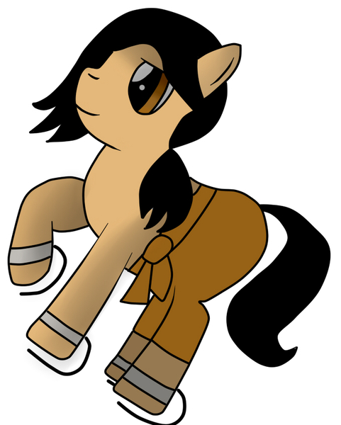 Size: 678x846 | Tagged: source needed, useless source url, safe, artist:blue_shadow, derpibooru import, ponified, pony, chell, portal (valve), portal 2, simple background, solo, white background