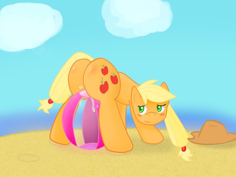 Size: 1032x774 | Tagged: applejack, applejack's hat, artist:ponballoon, ball, balloon, balloon fetish, beach, beach ball, cowboy hat, cum, derpibooru import, explicit, fetish, hat, humping, inflatable, inflatable fetish, masturbation, sex, vaginal secretions