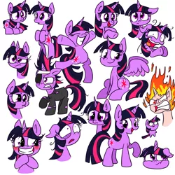 Size: 800x800 | Tagged: safe, artist:vdru7, derpibooru import, part of a set, twilight sparkle, twilight sparkle (alicorn), alicorn, pony, rapidash, collage, female, future twilight, mane of fire, mare, pixiv, pokémon, rapidash twilight, solo, twilight snapple