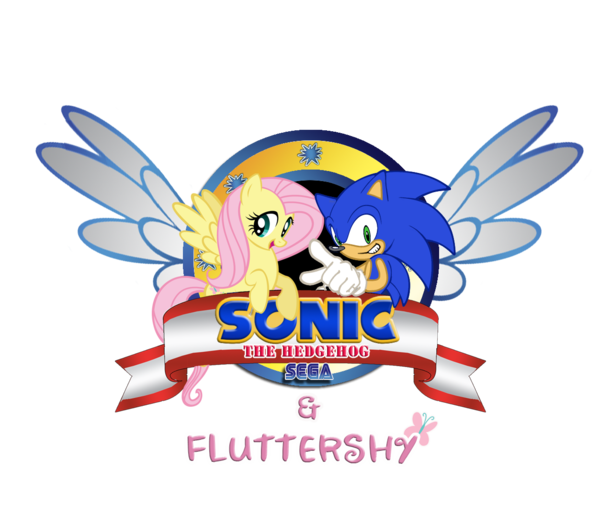 Size: 600x515 | Tagged: artist:snicketbar, crossover, derpibooru import, emblem, fluttershy, logo, logo parody, parody, safe, sega, simple background, sonic 3 & knuckles, sonic the hedgehog, sonic the hedgehog (series), transparent background, vector