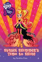 Size: 1100x1600 | Tagged: artist needed, safe, derpibooru import, official, sunset shimmer, equestria girls, sunset shimmer's time to shine, book, book cover, cover, hasbro, perdita finn