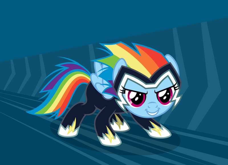 Size: 8295x6000 | Tagged: absurd resolution, artist:imageconstructor, clothes, costume, derpibooru import, female, filly, filly rainbow dash, power ponies, power ponies (episode), rainbow dash, safe, solo, vector, younger, zapp