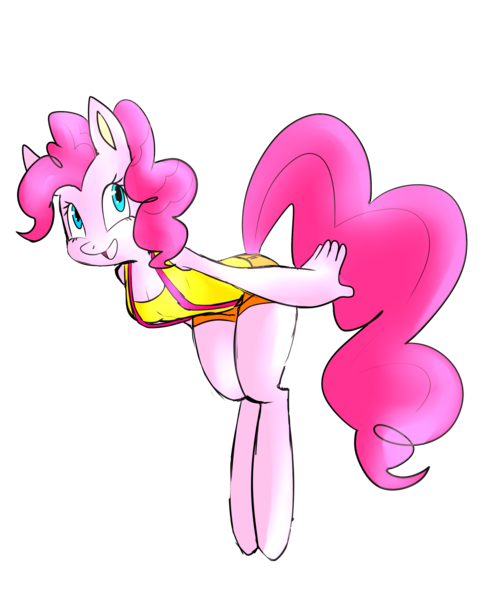 Size: 2500x3000 | Tagged: safe, artist:sacred-hedge, derpibooru import, pinkie pie, anthro, misty brightdawn, pokémon, simple background, solo, transparent background