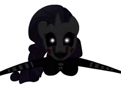 Size: 2048x1536 | Tagged: animatronic, artist:birdivizer, creepy, crossover, derpibooru import, five nights at freddy's, glowing eyes, jumpscare, marionette, puppet, rarionette, rarity, robot, semi-grimdark, solo, the puppet