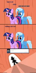 Size: 632x1264 | Tagged: safe, artist:navitaserussirus, derpibooru import, spike, trixie, twilight sparkle, twilight sparkle (alicorn), alicorn, pony, female, jewelry, lesbian, mare, ring, shipping, silhouette, twixie