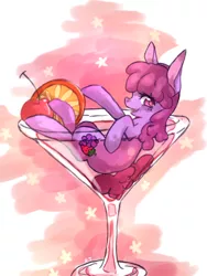 Size: 554x737 | Tagged: safe, artist:rt, derpibooru import, berry punch, berryshine, pony, cocktail, cup, cup of pony, drunk, go home you're drunk, micro, pixiv, solo