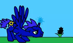 Size: 947x562 | Tagged: safe, artist:sonicandhtffan, derpibooru import, ponified, alicorn, pony, alicornified, magic, race swap, solo, sonic the hedgehog, sonic the hedgehog (series)