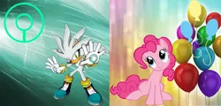 Size: 1583x760 | Tagged: copy and paste, crossover, cutie mark, derpibooru import, pinkie pie, request, safe, silver the hedgehog, sonic the hedgehog (series)