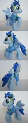 Size: 823x3557 | Tagged: artist:corina93, clothes, craft, custom, derpibooru import, goggles, irl, old cutie mark, photo, safe, sculpture, soarin', toy, uniform, wonderbolts dress uniform