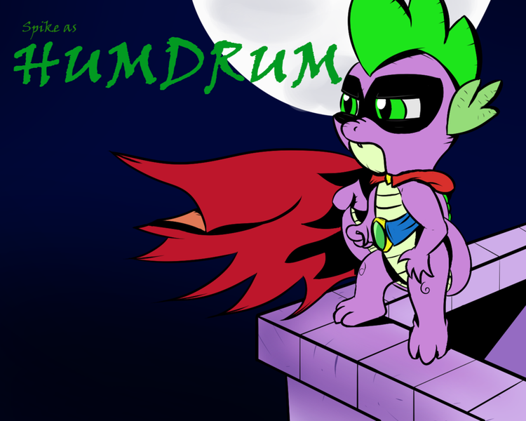 Size: 1024x819 | Tagged: artist:chrisgotjar, derpibooru import, humdrum, power ponies, power ponies (episode), safe, solo, spike