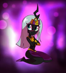 Size: 1280x1415 | Tagged: anthro, artist:jokerpony, ask teen chrysalis, clothes, cosplay, costume, crossover, derpibooru import, duck dodgers, martian queen, queen chrysalis, queen tyr'ahnee, safe