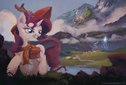 Size: 3000x2034 | Tagged: artist:lukeine, canterlot, derpibooru import, rarity, safe, solo, twilight's castle