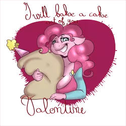Size: 1000x1000 | Tagged: anthro, artist:arnachy, derpibooru import, holiday, madame le flour, pinkie pie, safe, simple background, solo, transparent background, valentine's day