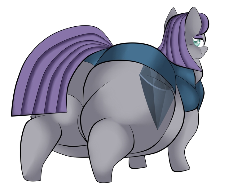 Size: 1482x1182 | Tagged: suggestive, artist:mad'n evil, derpibooru import, maud pie, earth pony, pony, boulder buns, butt, clothes, dress, fat, female, huge butt, impossibly large butt, impossibly large plot, large butt, mare, maud pudge, obese, overweight, plot, the ass was fat, tight clothing, weight gain, wrong cutie mark