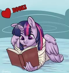 Size: 1681x1771 | Tagged: alicorn, anthro, artist:draneas, book, clothes, derpibooru import, heart, holiday, safe, solo, that pony sure does love books, twilight sparkle, twilight sparkle (alicorn), valentine's day
