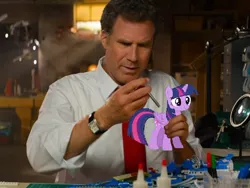 Size: 534x401 | Tagged: alicorn, derpibooru import, human, irl, irl human, lego, meta for reals, photo, safe, the lego movie, the man upstairs, twilight sparkle, twilight sparkle (alicorn), will ferrell