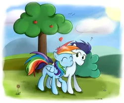 Size: 900x750 | Tagged: safe, artist:milanoss, derpibooru import, rainbow dash, soarin', female, male, shipping, soarindash, straight