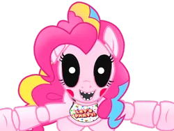 Size: 1024x768 | Tagged: artist:birdivizer, derpibooru import, five nights at aj's 2, five nights at freddy's, jumpscare, pinkie pie, rainbow power, safe, toy chica