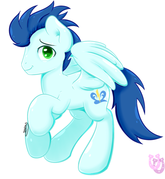 Size: 1087x1180 | Tagged: artist:shadowhulk, derpibooru import, safe, soarin', solo