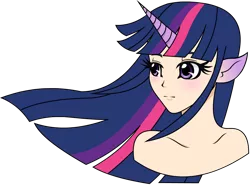 Size: 1412x1044 | Tagged: alicorn, artist:kiwi, derpibooru import, elf, horn, horned humanization, human, humanized, safe, twilight sparkle, twilight sparkle (alicorn)