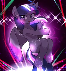 Size: 1280x1379 | Tagged: safe, artist:yajima, derpibooru import, twilight sparkle, twilight sparkle (alicorn), alicorn, pony, anatomically incorrect, female, incorrect leg anatomy, mare, rainbow power, solo