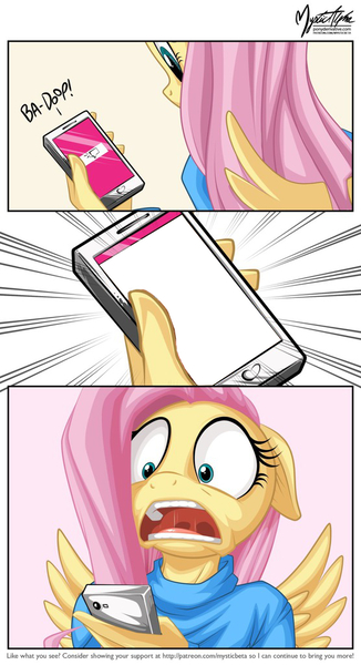 Size: 556x1024 | Tagged: anthro, artist:mysticalpha, derpibooru import, exploitable, fluttershy, fluttershy's phone, meme, open mouth, phone, safe, shocked, template