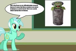 Size: 886x588 | Tagged: academy awards, chalkboard, derpibooru import, human studies101 with lyra, lyra heartstrings, meme, oscar (character), oscar the grouch, safe, sesame street