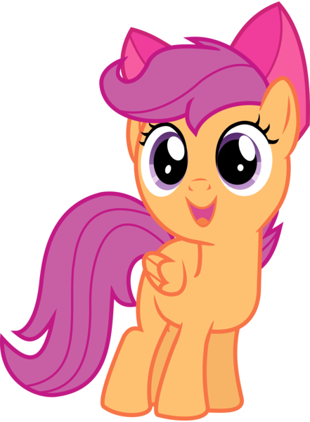 Size: 5000x6800 | Tagged: dead source, safe, artist:incognito-i, derpibooru import, scootaloo, pegasus, pony, somepony to watch over me, .svg available, absurd resolution, apple bloom's bow, bow, cute, cutealoo, female, filly, hair bow, open mouth, ribbon, simple background, smiling, solo, svg, transparent background, vector