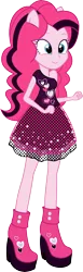 Size: 2843x9280 | Tagged: dead source, safe, artist:birdalliance, derpibooru import, pinkie pie, equestria girls, boutique, pinkie pie's boutique, ponied up, simple background, solo, transparent background, vector