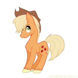 Size: 1024x1024 | Tagged: applejack, applejack (male), artist:suenden-hund, derpibooru import, fluffy, hat, rule 63, safe, simple background, solo, standing, transparent background