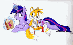 Size: 1355x835 | Tagged: safe, artist:spainfischer, derpibooru import, twilight sparkle, twilight sparkle (alicorn), alicorn, pony, crossover, female, mare, miles "tails" prower, sonic team, sonic the hedgehog (series)