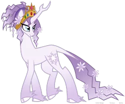 Size: 1022x846 | Tagged: safe, artist:faith-wolff, derpibooru import, tree of harmony, oc, oc:harmony (heilos), ponified, unofficial characters only, classical unicorn, pony, unicorn, fanfic:the bridge, cloven hooves, element of generosity, element of honesty, element of kindness, element of laughter, element of loyalty, element of magic, elements of harmony, fanfic art, flower, flower in hair, leonine tail, looking back, simple background, smiling, transparent background, unshorn fetlocks