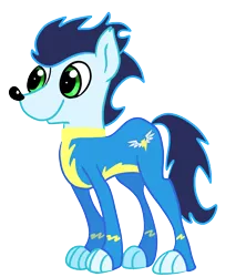 Size: 1024x1151 | Tagged: artist:fj-c, clothes, derpibooru import, dog, dogified, .psd available, safe, soarin', solo, species swap, uniform, wonderbolts uniform