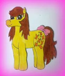 Size: 1050x1220 | Tagged: artist:applejack-1982, butterscotch (g1), dead source, derpibooru import, g1, safe, solo, traditional art